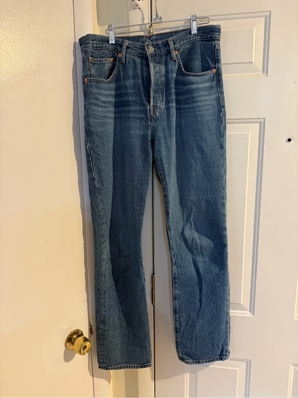 Levi's Women's Straight Jeans in Dark Blue Denim